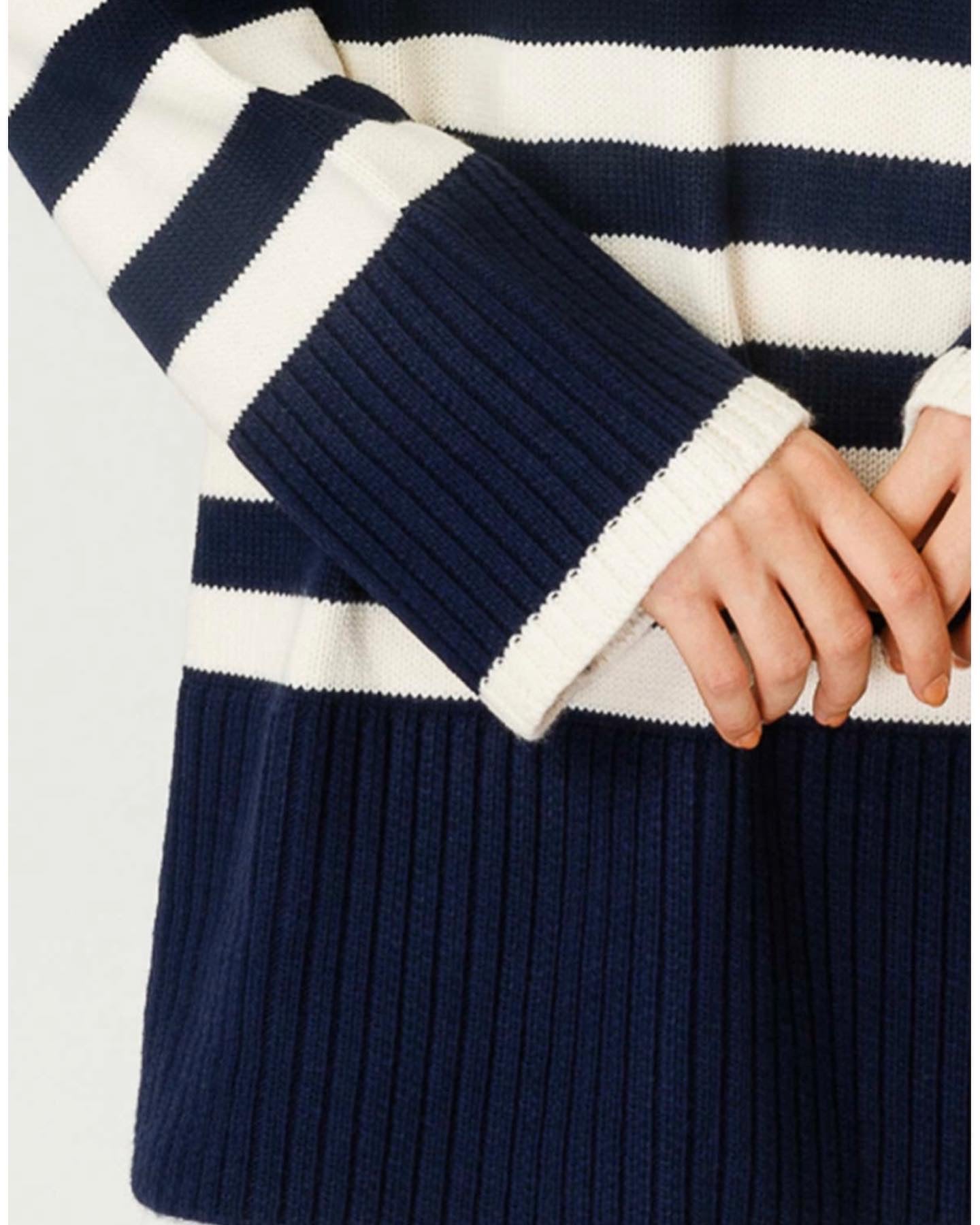 DICK GESTREIFTER STRICKPULLOVER