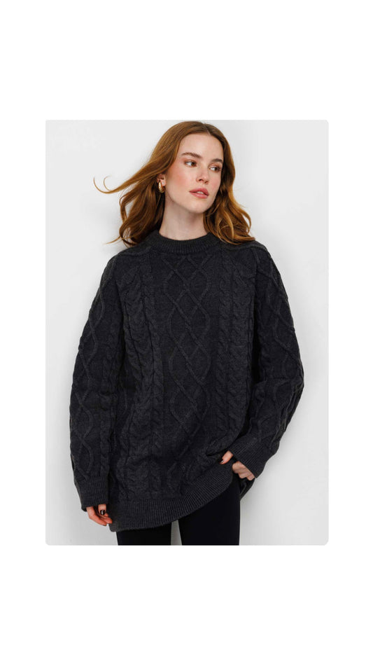 PULLOVER MIT HAARZOPF