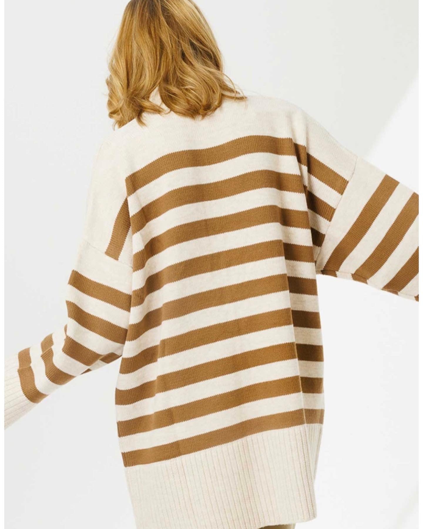 DICK GESTREIFTER STRICKPULLOVER